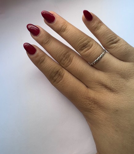 Nachlass Sterling Silber 925 geflochtenes Seil Bandring Größe 9, klassisch vorsteckbar - Bild 4 von 8