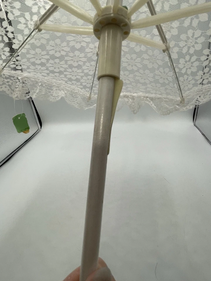Белый кружевной зонтик длиной 16 дюймов  - Изображение 4 из 4