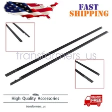 Left & Right Black Weatherstrip Belt Molding Fits 2016-2020 Honda Civic Coupe 2D