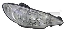 Hauptscheinwerfer TYC 20-14363-05-2 für PEUGEOT 2A 2D CC SW 2E 206 16V HDi eco