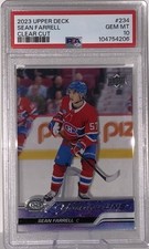 2023-24 UD Series 1 Sean Farrell Young Guns Clear Cut PSA 10 #234