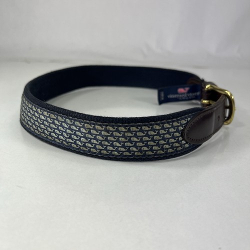 Vineyard Vines Blue Whale Logo Belt - Made in USA - Size 26 - Picture 4 of 7