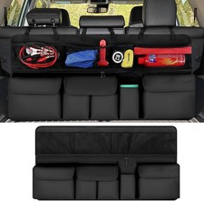Hanging Car Trunk Organizer, Upgraded Version with Zipper Backseat Car Organizer