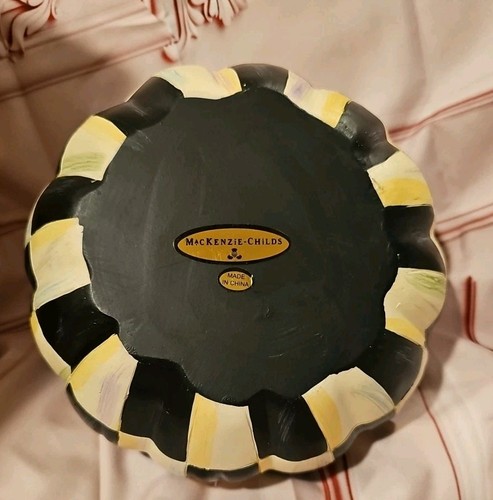 Mackenzie Childs Checkered Pumpkin Approx 8" Wide 6" Tall Fall Halloween Autumn  - Bild 8 von 13