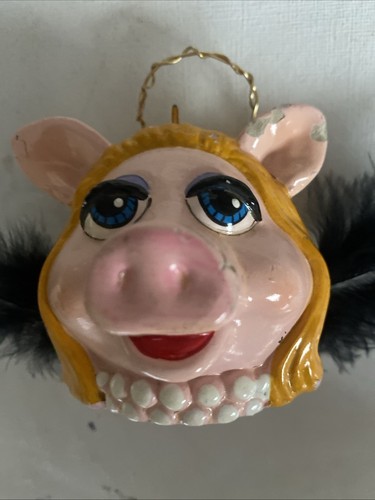 Jim Henson's Muppets 1979Vintage Christmas Ornament Miss Piggy Angel - Bild 6 von 7