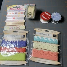 K&Company- Adhesive Paper Ribbon And Variety Of Ribbons Crafting