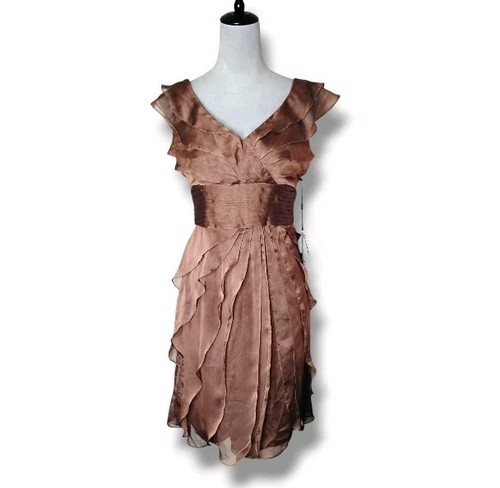 Adrianna Papell Occasions Chiffon Dress Womens Size 4 Wedding Party NWT