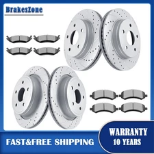 Front and Rear Brake Rotors Pads Kit fit for Dodge Ram 1500 2006-2010 2011-2018