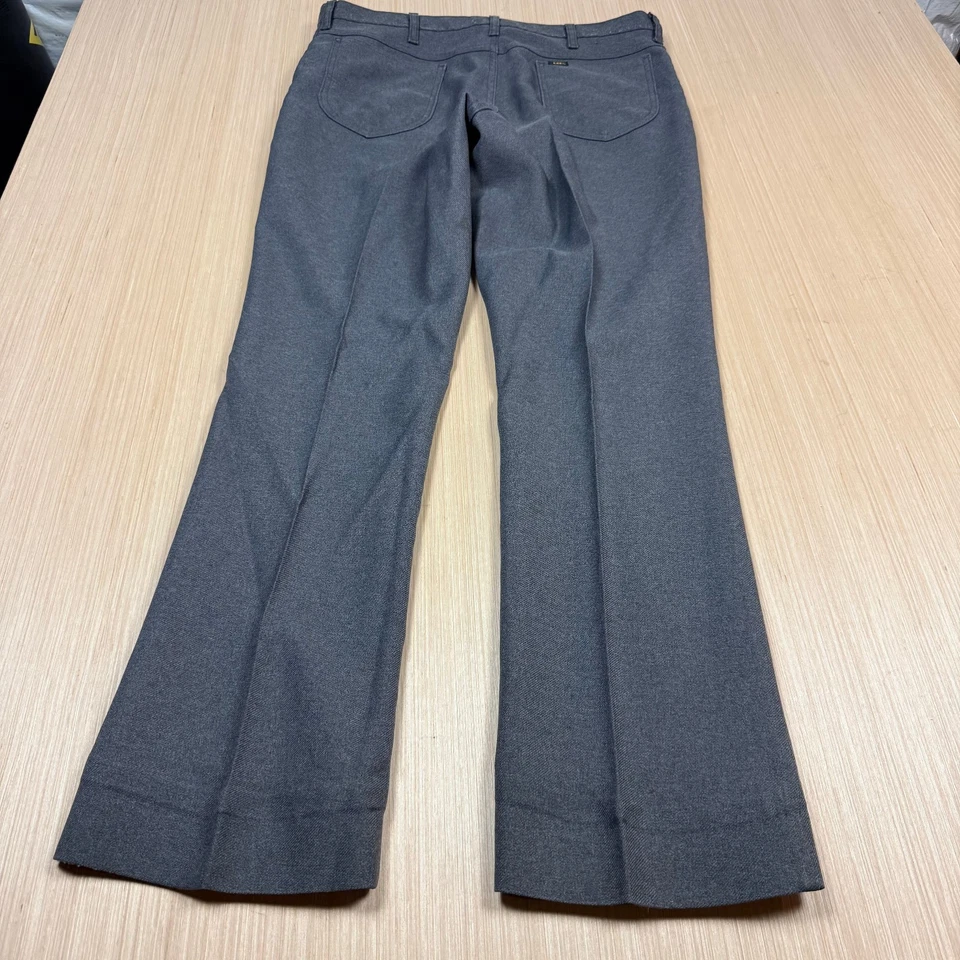 Vintage 70s Lee Boot Cut Talon Zipper Pants Flare Leg men's 38x33 western disco - Image 4 of 4