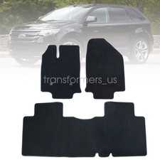 2007-2013 For Ford Edge Front Rear Replacement Floor Mats Carpet Velour Black