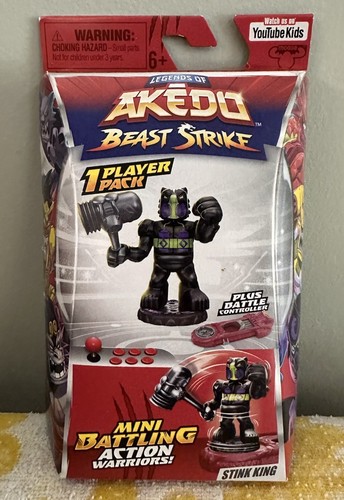 Akedo Beast Strike Player Pack Tricerachops Stink King Mini Action Warriors Lot - Picture 2 of 7