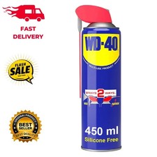 WD-40 Multi-Use Smart Straw 450ml Spray Aerosol Can Clean Rust Lubricant blue 18.31 per litre