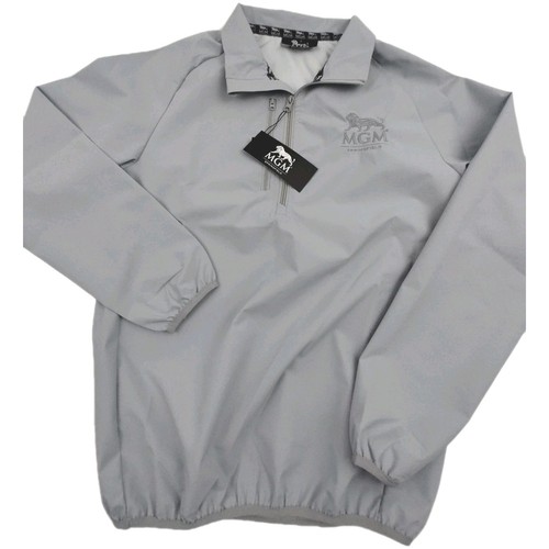 MGM Springfield Windbreaker Pullover Size S 40 Light Gray 1/4 Zip Polyester NEW - Picture 1 of 12