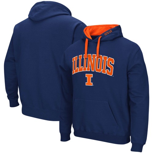 Men's Colosseum Navy Illinois Fighting Illini Big & Tall Arch & Logo 2.0
