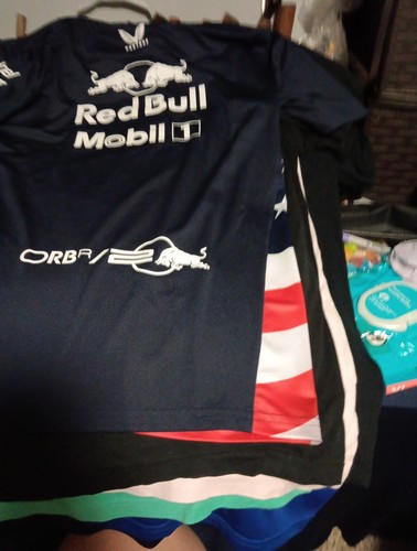 Oracle Red Bull Racing F1 Navy Team Stars & Stripes USA Medium T-Shirt Jersey - Picture 18 of 22