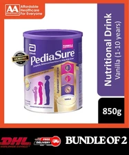 2 X Abbott Pedia Sure Complete Nutrition Growth 1-10 Yrs VANILLA 800g Free Ship