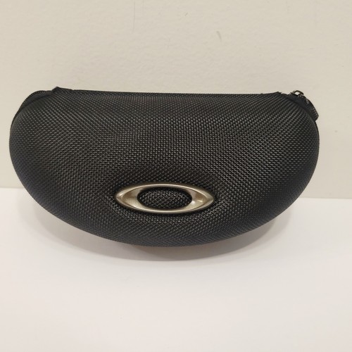 Occhiali da sole Oakley solo custodia rigida ovale nera solo custodia con cerniera