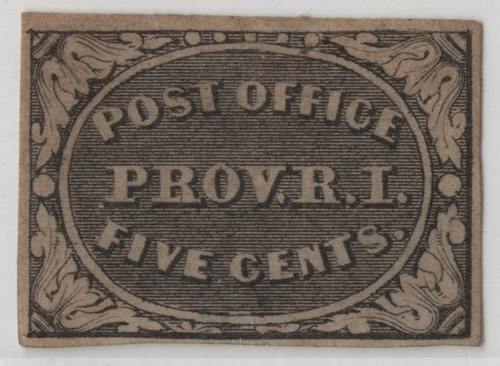 US 1846 SCOTT #71 10X1 FIVE CENT PROVIDENCE R.I. NEAT 4 MARGIN MINT STAMP NO GUM - Picture 1 of 2
