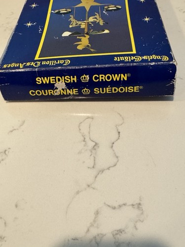 Vintage RIESEN Schwedisches Engel Glockenspiel Weihnachten FEHLENDE KERZEN OVP - Bild 10 von 15