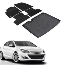 Kofferraumwanne Fußmatten Set Für Opel Astra J 2010-2015 Stufenheck