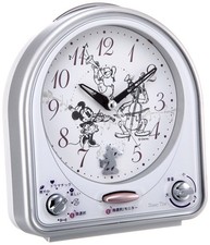 Seiko Clock Alarm Clock Character Disney Melody Silver FD464S