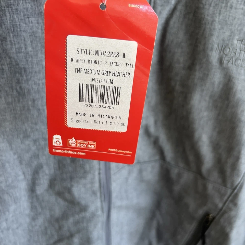 The North Face Gray APEX BIONIC 2 Jacket Sz M Tall Summit Series Winter Snow NWT - Image 3 of 4
