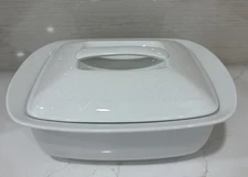 Jamie Oliver Easy Pleaser Casserole Dish White Lid Baking Oven Excellent