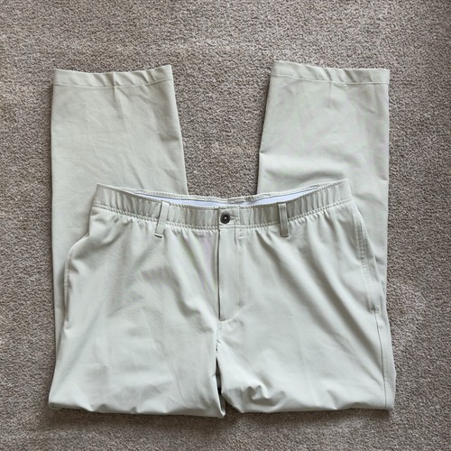 Pantalones Under Armour Para Hombre Talla 40x32 Tostado Caqui Golf Rendimiento Logo Chino Informal - Imagen 5 de 7