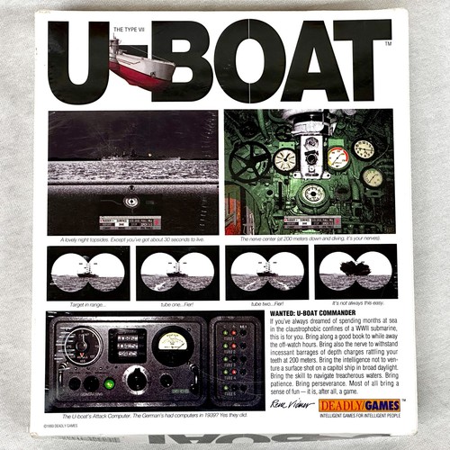 U-Boat Type-Vlll Macintosh, 1993 Vintage WWII Submarine Simulator Deadly Games - Picture 3 of 6