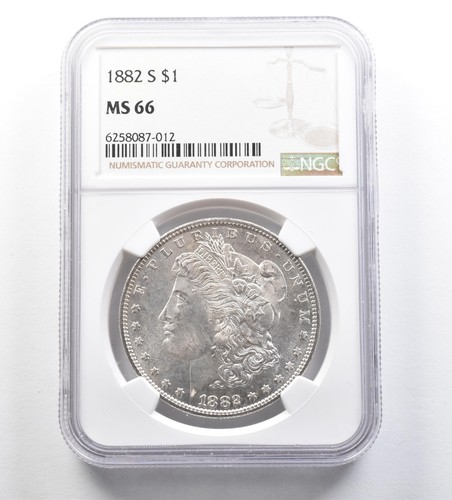 1882-S Morgan Silver Dollar MS66 NGC *7210 - Picture 1 of 3