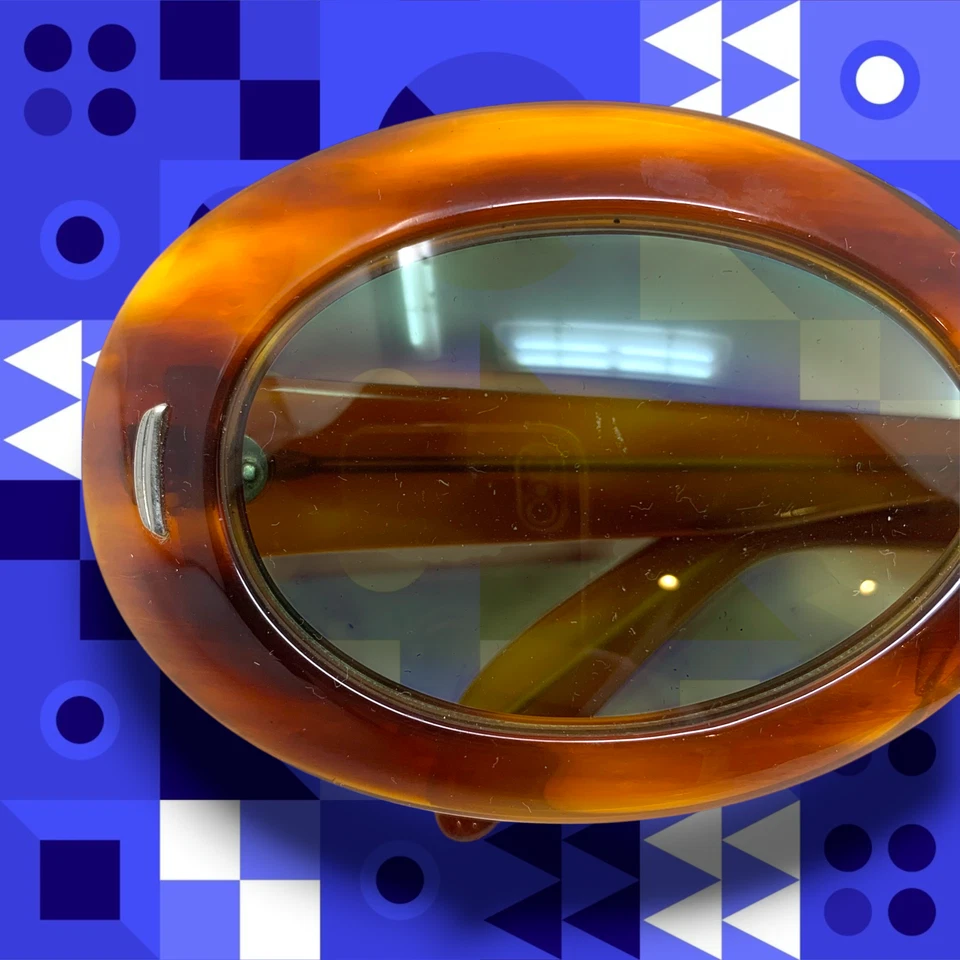 Gafas de sol Suntimer Victory vintage años 60 S-583 Skimo Francia rayas anaranjadas Foto 2 de 4