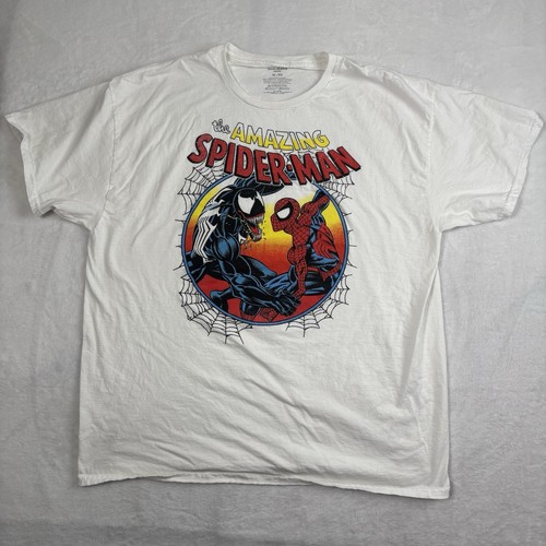 Marvel Spider-Man Venom Weiß Kurzarm Grafik Shirt Herren XL - Bild 1 von 6