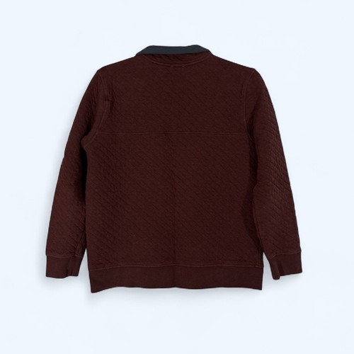 Patagonia Organic Cotton Quilted Snap T Pullover Womens MEDIUM Maroon - Picture 6 of 7