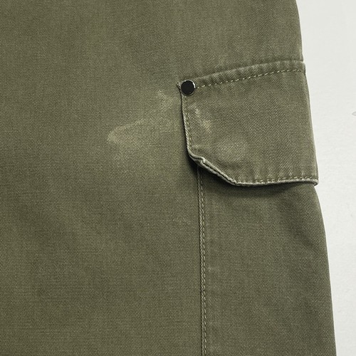 Pantalones de mujer T ALEXANDER WANG verde oliva cargo pierna recta broches a presión talla 6 - Imagen 11 de 11