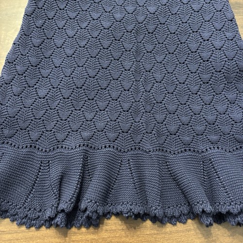 LILLY PULITZER Villa Crochet Sleeveless Sweater Dress Navy Blue Medium Coastal - Picture 6 of 11