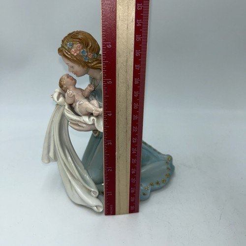 Faro Por Virgen Romana Escultura Madre María y Niño Jesús Italia 6.5" 1989 De Colección - Imagen 10 de 10