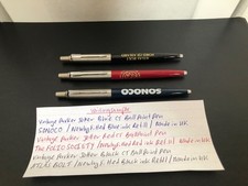 X3 Parker Jotter Black, Blue & Red Advertising Ballpoint Pens with New Refills