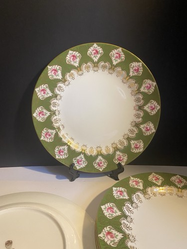Platos de cena antiguos de oro de 24 carros Wedgwood Inglaterra #6361-súper raros - Imagen 6 de 11