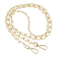 39" Purse Chain Strap, DIY Bag Chain Strap Replacement Adjustable, White Gold