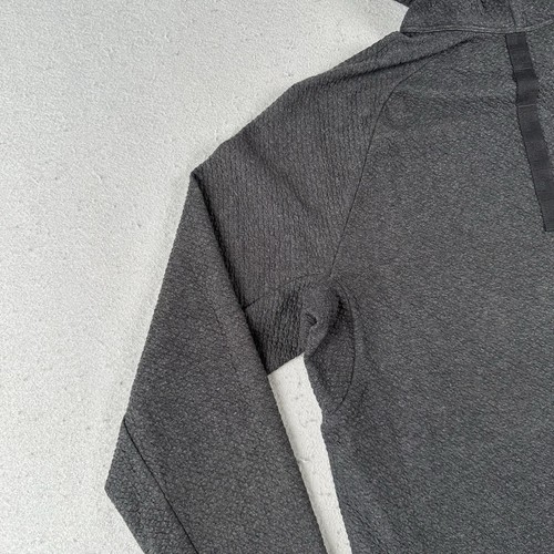 Lululemon At Ease Hoodie Men’s Small Black Gray Textured Stretch Pullover M3BF7S - Picture 19 of 19