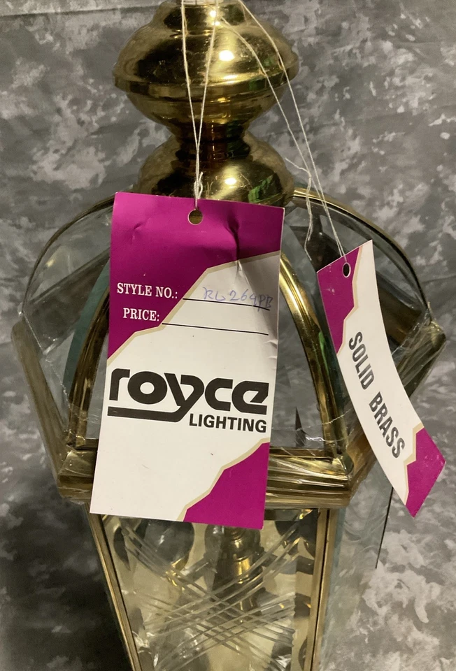 Vintage Royce Lighting Solid Brass Lantern outdoor lighting Open Box. 19” - Image 4 of 4