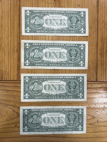 A Lot Of 4 2013 B RARE DUPLICATE FORT WORTH $1 STAR NOTEs - Picture 2 of 2