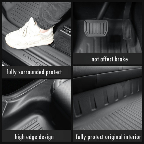 For Tesla Model Y Juniper 2025 Protection Floor Liners with Door Sill Protector - Picture 5 of 22