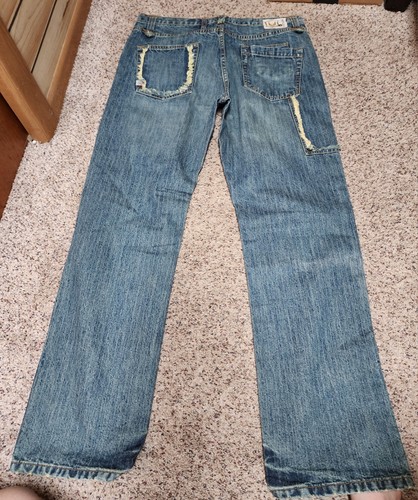Men's Medium Blue Denim Jeans Size 34 X 33 Redsand Designer Pants - Picture 2 of 14
