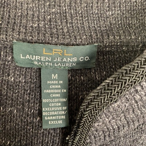 Ralph Lauren Marching Band Sweater Military Style Heather Gray LJC Crest Knit - Picture 4 of 8