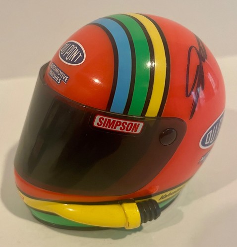 1993 Jeff Gordon Dupont Rainbow Warriors Signed 1/4 Scale Mini Helmet COA #2 - Picture 3 of 3