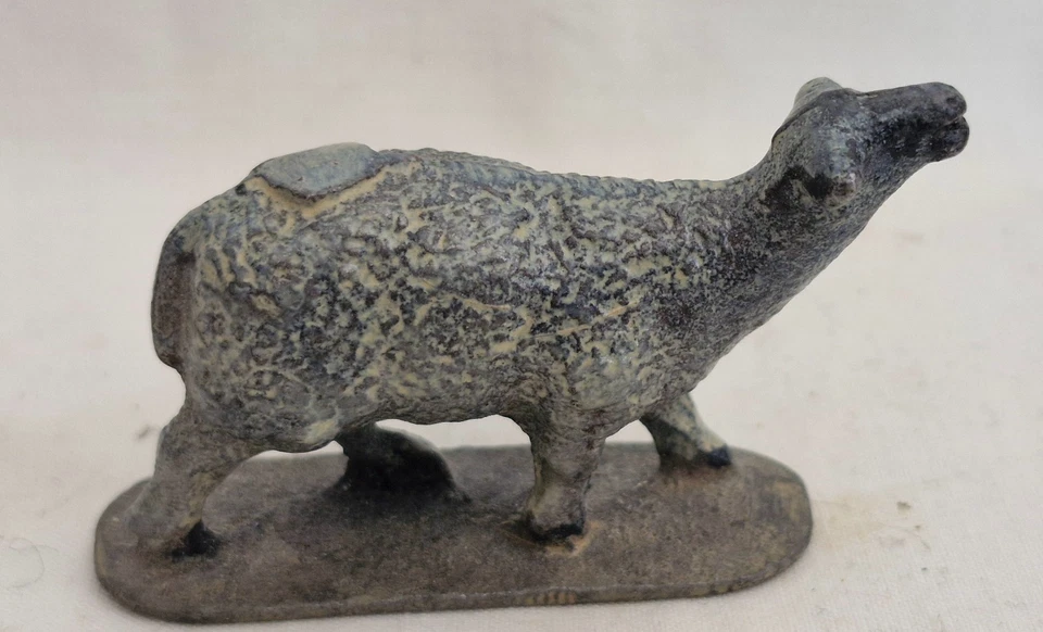 Ancien Mouton Animal De Ferme En Aluminium Marque Quiralu - Photo 2/2