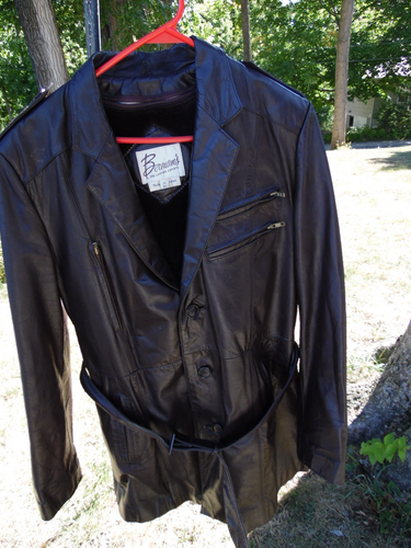 Vintage Berman’s Men’s Leather Trench Coat * Brown * Removable Lining * Size 40R - Picture 18 of 18