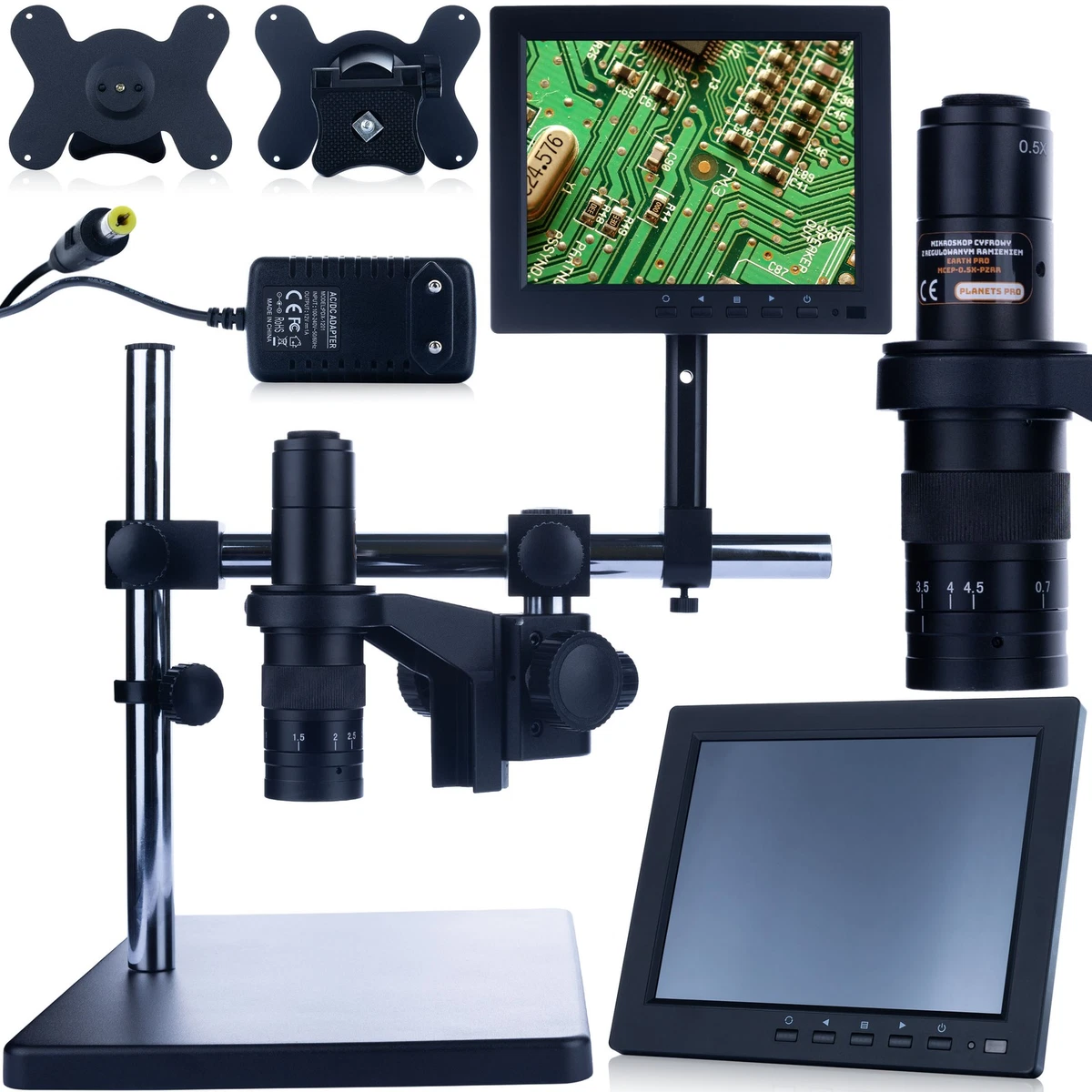 Supporto Regolabile Flessibile Per Microscopio RIEVBCAU – In Metallo, Compatibile Con DM4 DM7 DM9