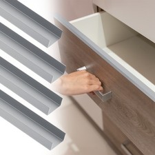 4pcs 18" Cabinet Edge Protectors for 13/16" Kitchen Cabinets Frame, Matt Silver